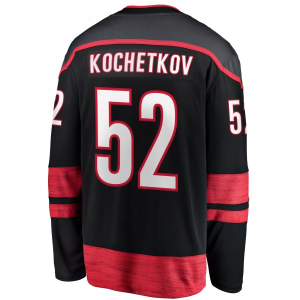 Men's Carolina Hurricanes Pyotr Kochetkov Fanatics Black Home Premier Breakaway Player Jersey