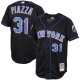 Men's New York Mets Mike Piazza Mitchell & Ness Black Alternate 2000 Cooperstown Collection Jersey