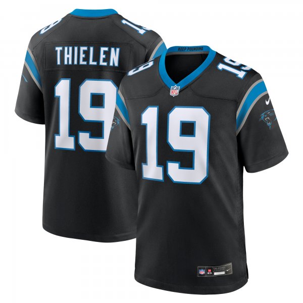 Men's Carolina Panthers Adam Thielen Nike Black Team Game Jersey