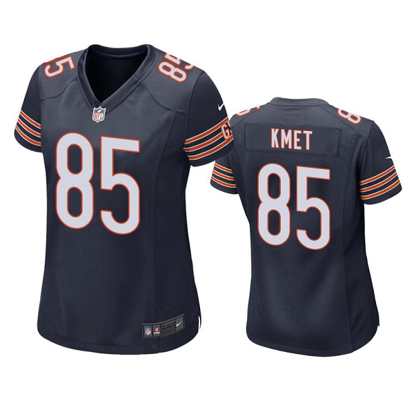 Women's Chicago Bears #85 Cole Kmet Navy Alternate Game NFL Jersey