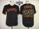 San Francisco Giants #28 Buster Posey Black W/2014 World Series Champions Patch Stitched MLB Jersey