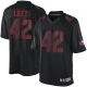 Men's Nike San Francisco 49ers #42 Ronnie Lott Black Stitched NFL Impact Limited Jersey