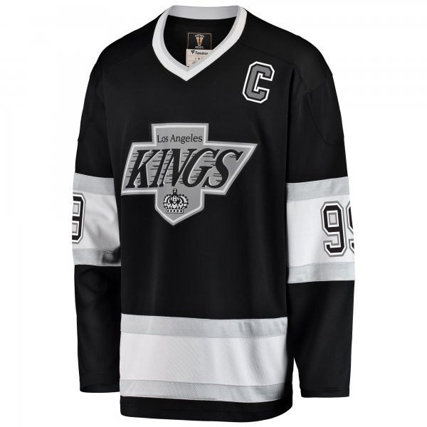 Men's Los Angeles Kings Wayne Gretzky Fanatics Black Premier Breakaway Retired Player Jersey