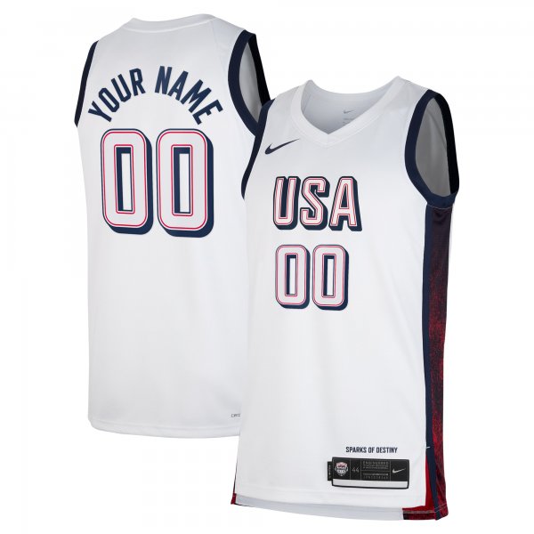 Unisex Men's USA Basketball Nike White 2024 Swingman Custom Jersey