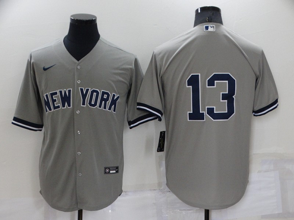 Men's New York Yankees #13 Alex Rodriguez Stitched Grey MLB Cool Base Jersey