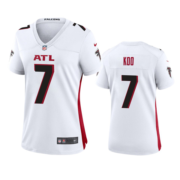 Women's Nike NFL Atlanta Falcons Younghoe Koo #7 White Limited Jersey