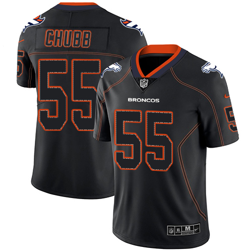 Men's Nike Denver Broncos #55 Bradley Chubb Lights Out Black Stitched NFL Limited Rush Jersey