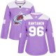 Women's Adidas Colorado Avalanche #96 Mikko Rantanen Purple Fights CancerStitched NHL Jersey