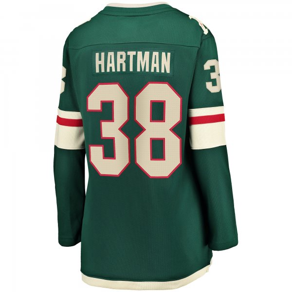 Women's Minnesota Wild Ryan Hartman Fanatics Green Home Breakaway Player Jersey