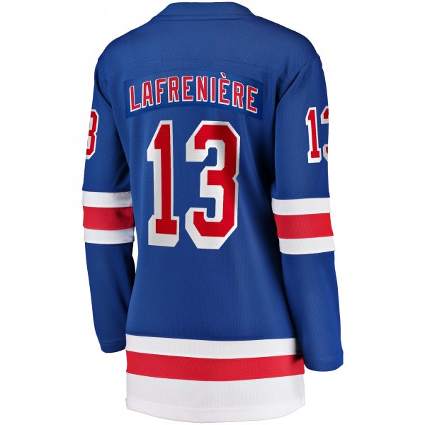 Women's New York Rangers Alexis LafreniÃ§ÂÂ«re Fanatics Blue Breakaway Player Jersey