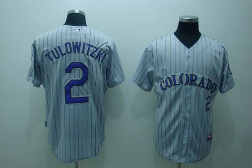 Colorado Rockies #2 Troy Tulowitzki Stitched Grey MLB Jersey