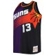 Men's Phoenix Suns Steve Nash Mitchell & Ness Purple/Black Big & Tall Hardwood Classics 1996/97 Split Swingman Jersey