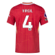 Nike Liverpool Match Virgil Van Dijk Home Jersey w/ EPL + No Room For Racism Patches 24/25 (Gym Red/Chrome Yellow)