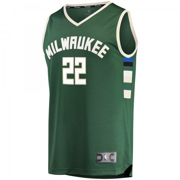 Youth Milwaukee Bucks Khris Middleton Fanatics Hunter Green Fast Break Player Jersey - Icon Edition