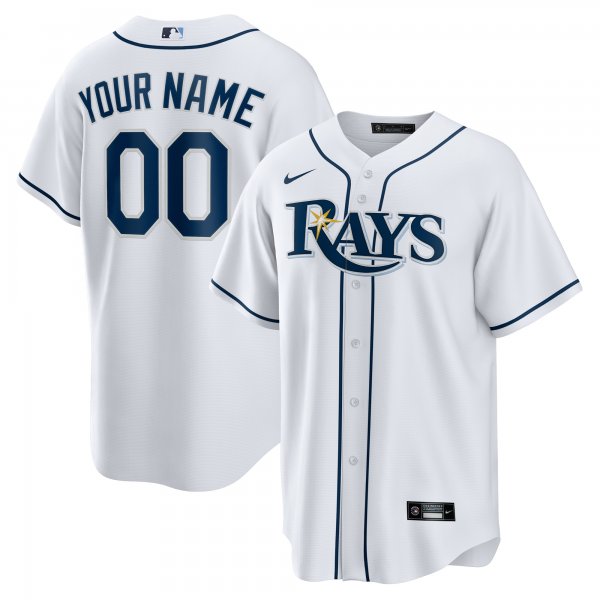 Men's Tampa Bay Rays Nike White Home Replica Custom Jersey