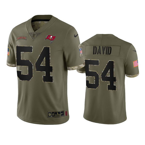 Tampa Bay Buccaneers Lavonte David Olive 2022 Salute To Service Limited Jersey #54