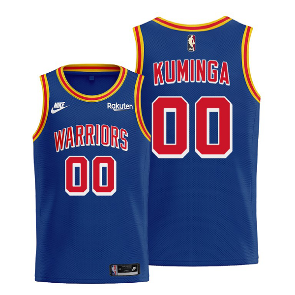 Men's Golden State Warriors #00 Jonathan Kuminga Royal 2021 NBA Classic Edition Origins 75th anniversary Jersey