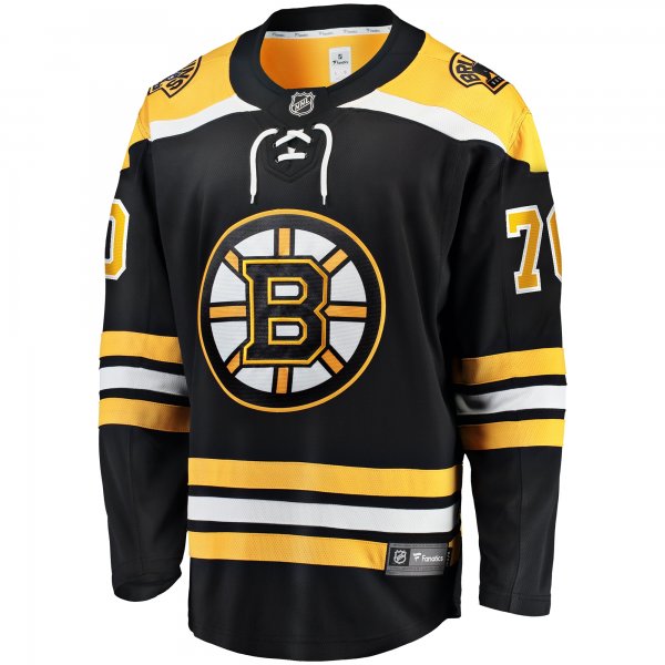 Men's Boston Bruins Jesper Boqvist Fanatics Black Home Breakaway Jersey