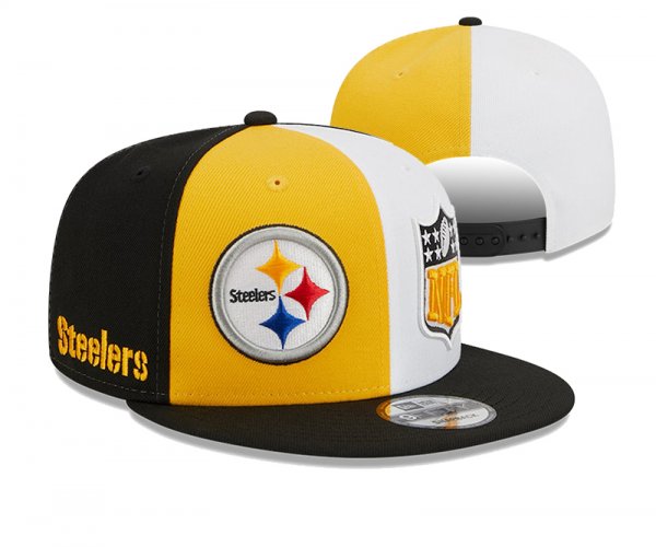 Pittsburgh Steelers Black Cap Orange And White Cap