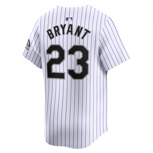 Men's Colorado Rockies Kris Bryant Nike White Home Limited Player Jersey