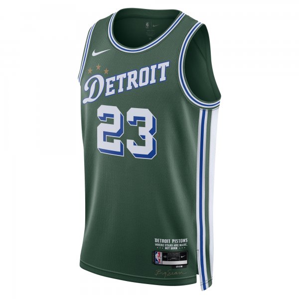 Men's Detroit Pistons Jaden Ivey Nike Green 2022/23 Swingman Jersey - City Edition