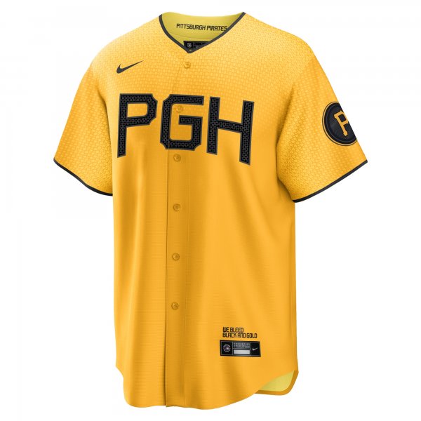 Men's Pittsburgh Pirates Roberto Clemente Nike Gold City Connect Replica Player Jersey