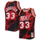 Men's Miami Heat Alonzo Mourning Mitchell & Ness Black 1996/97 Hardwood Classics Marble Swingman Jersey