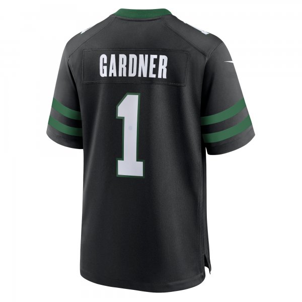 Men's New York Jets Ahmad Sauce Gardner Nike Legacy Black Alternate Game Jersey