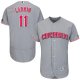 Cincinnati Reds #11 Barry Larkin Grey Flexbase Collection Stitched MLB Jersey