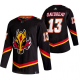 Calgary Flames #13 Johnny Gaudreau Black Men's Adidas 2020-21 Reverse Retro Alternate NHL Jersey