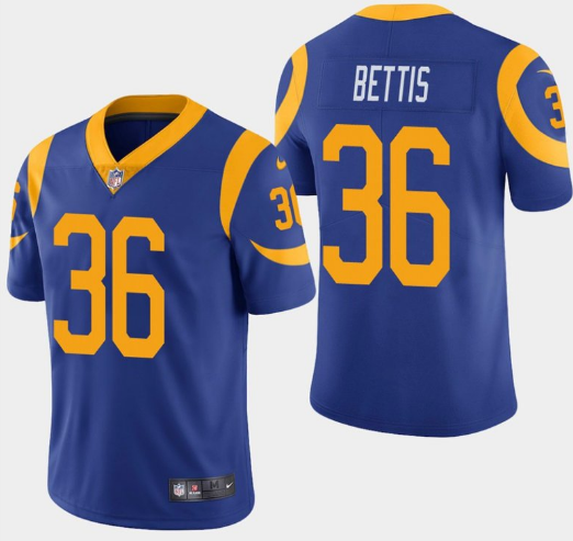 Men's Nike Los Angeles Rams #36 Jerome Bettis Royal Blue Stitched Limited NFL Jersey