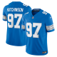 Men's Detroit Lions #97 Aidan Hutchinson Nike Blue Vapor F.U.S.E. Limited Jersey