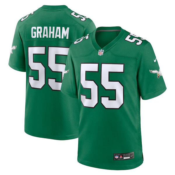 Men's Nike Philadelphia Eagles #55 Brandon Graham Kelly Green Alternate Limited NFL Jersey