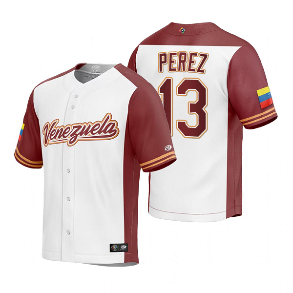 Venezuela Baseball Salvador Perez White 2023 World Baseball Classic Replica Jersey