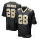 Men's New Orleans Saints Lonnie Johnson Nike Black Game Player Jersey