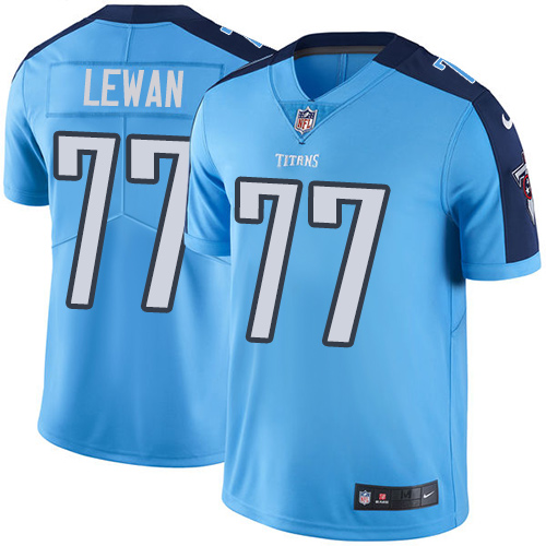 Nike Tennessee Titans #77 Taylor Lewan Light Blue Team Color Men's Stitched NFL Vapor Untouchable Limited Jersey