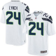 Men's Seattle Seahawks Super Bowl XLVIII #24 Marshawn Lynch Limited Road White Jersey