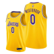 Men's Los Angeles Lakers #0 Russell Westbrook Gold 2021 Trade Icon Edition NBA Jersey