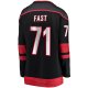 Women's Carolina Hurricanes Jesper Fast Fanatics Black Home Breakaway Player Jersey