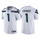 Men's Nike Seattle Seahawks #1 D'Wayne Eskridge White 2021 NFL Draft Vapor Limited Jersey