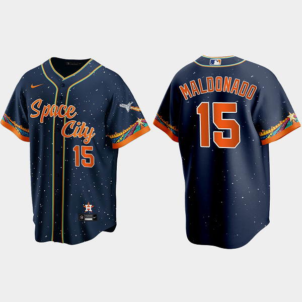 Houston Astros Martin Maldonado 2021 City Connect Replica Men's MLB Jersey - Navy