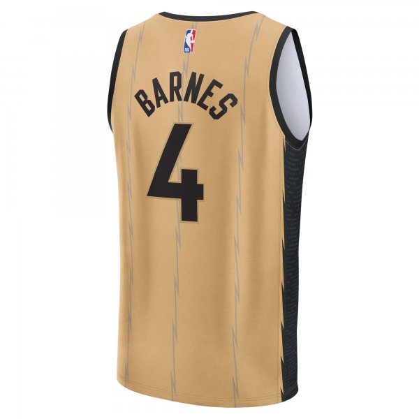 Men's Toronto Raptors Scottie Barnes Fanatics Gold Fast Break Jersey - City Edition