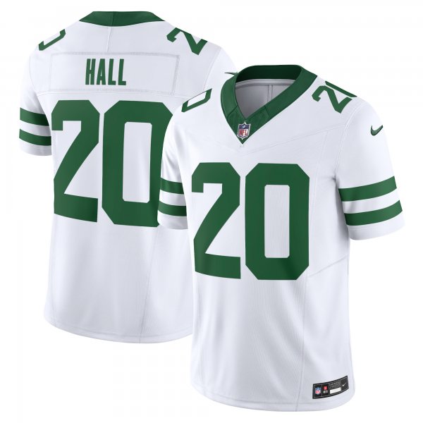 Men's New York Jets Breece Hall Nike Legacy White Vapor F.U.S.E. Limited Jersey