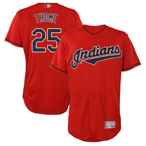 Cleveland Indians #25 Jim Thome Red Flexbase Collection Stitched MLB Jersey