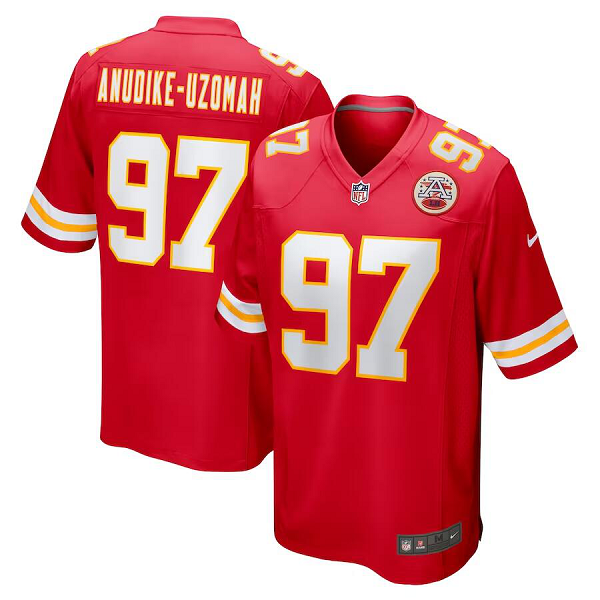 Men's Kansas City Chiefs #97 Anudike-Uzomah 2023 NFL Draft First Round Pick Game Jersey