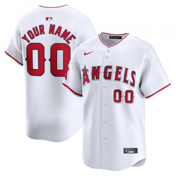 Men's Los Angeles Angels Nike White Home Limited Custom Jersey