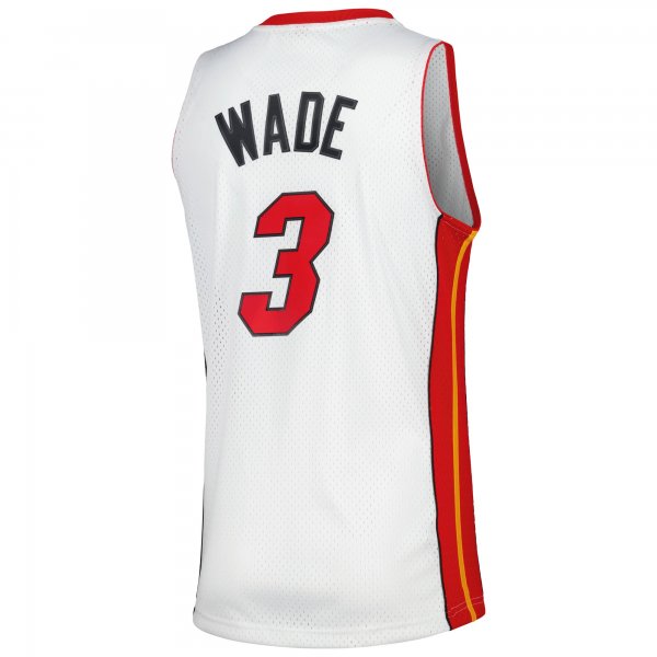 Men's Miami Heat Dwyane Wade Mitchell & Ness White 2001/02 Hardwood Classics Swingman Jersey