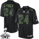 Nike Seattle Seahawks #24 Marshawn Lynch Black Super Bowl XLIX Men's Stitched NFL Impact Limited Jersey