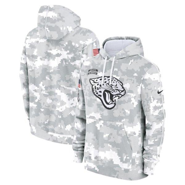 Men's Nike Arctic Camo Jacksonville Jaguars 2024 Salute To Service Club Fleece Pullover Hoodie