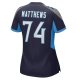 Women's Tennessee Titans Bruce Matthews Nike Navy Retired Player Jersey